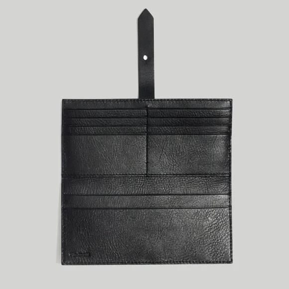 Madewell Wallet Leather Post Black NEW - Picture 3 of 9